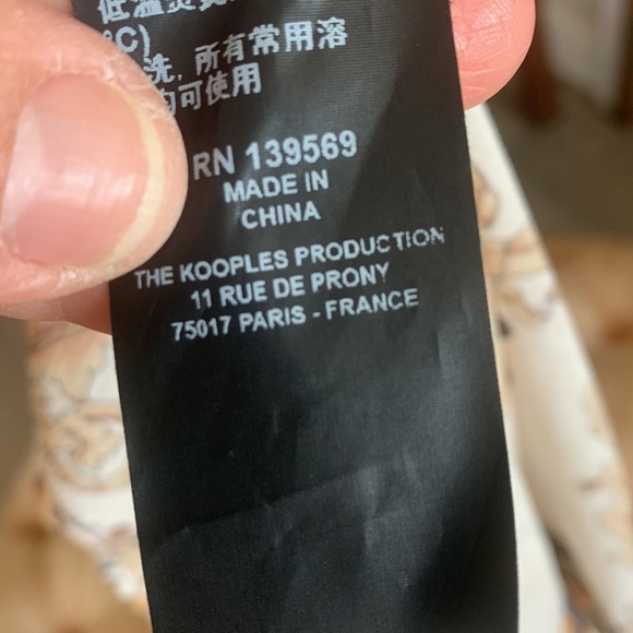 The Kooples Silk Butterfly Sheer Blouse Size XS - Picture 11 of 14